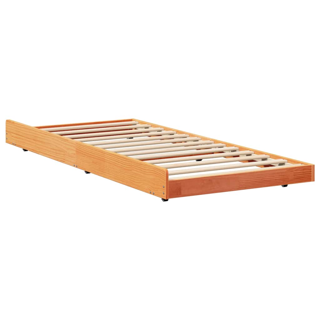 Sengestel Brun 90 x 200 cm Massivt fyrretræ