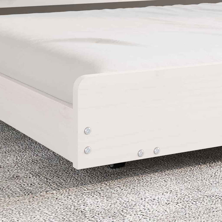 Sengestel Hvid 75 x 190 cm Massiv fyrretræ