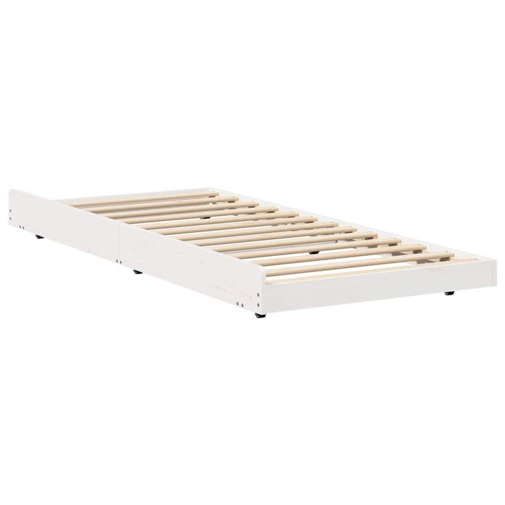 Sengestel Hvid 75 x 190 cm Massiv fyrretræ