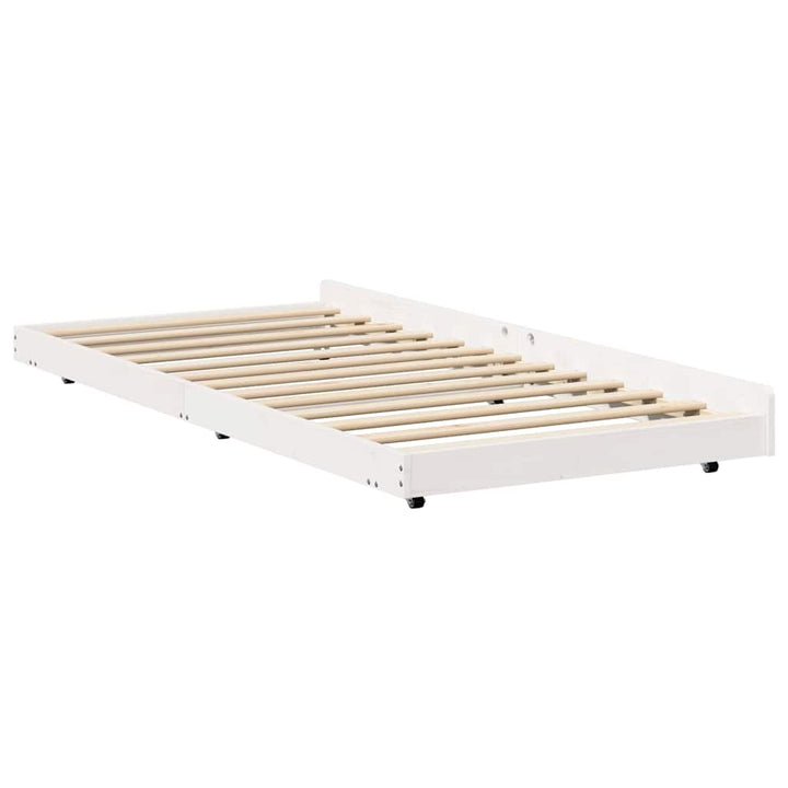 Sengestel Hvid 75 x 190 cm Massiv fyrretræ