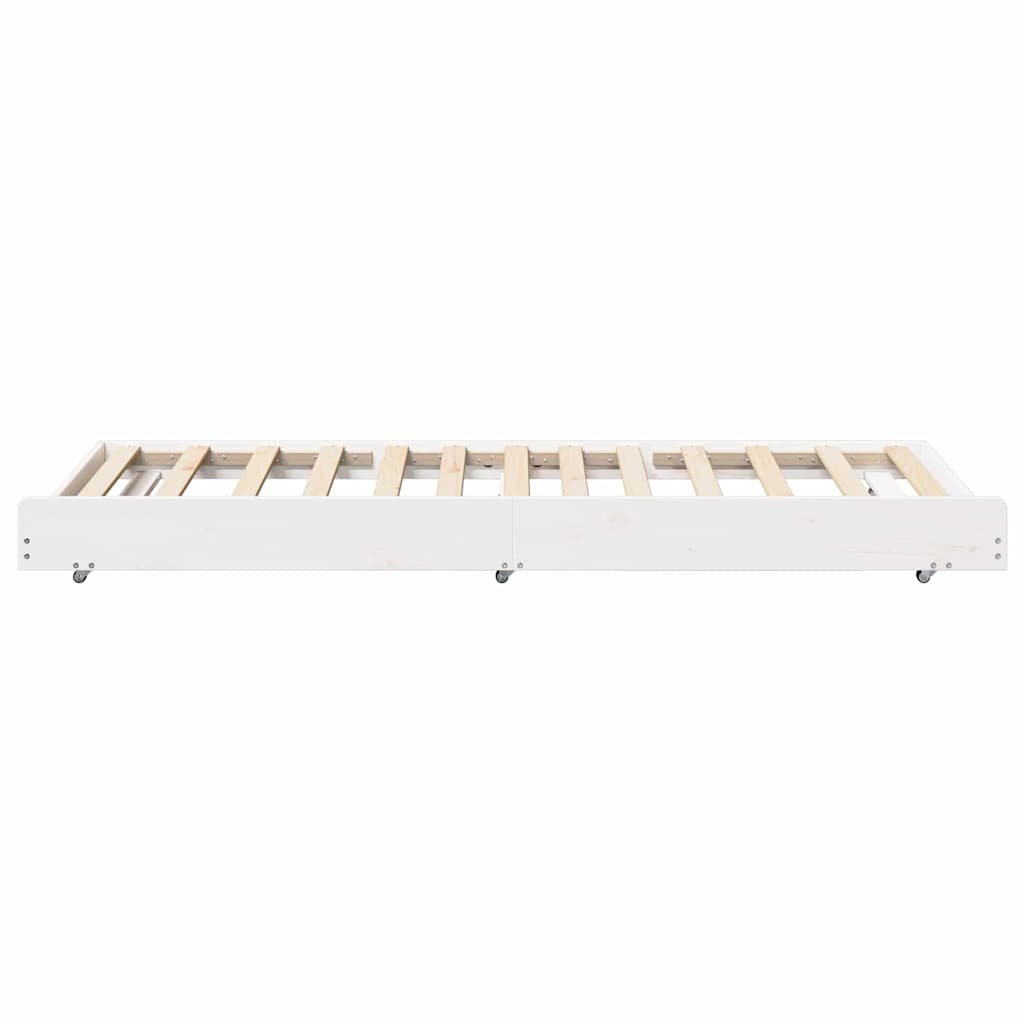 Sengestel Hvid 75 x 190 cm Massiv fyrretræ