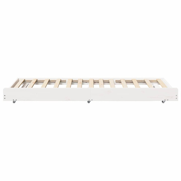 Sengestel Hvid 75 x 190 cm Massiv fyrretræ