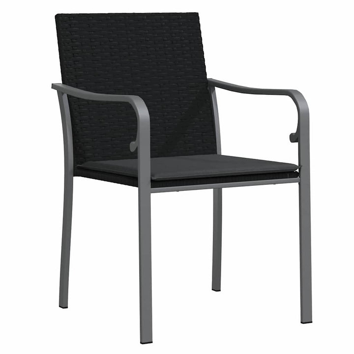 Have Spisebordssæt 3 pcs Sort og grå PE Rattan