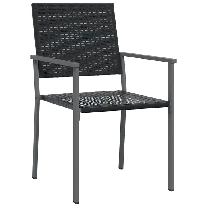 Have Spisebordssæt 7 pcs Sort PE Rattan