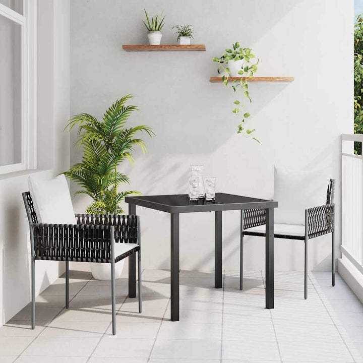 Have Spisebordssæt 3 pcs Brun og sort PE Rattan