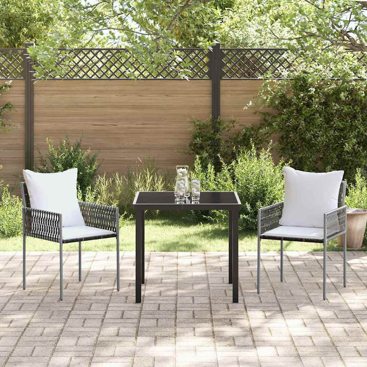Have Spisebordssæt 3 pcs Brun og sort PE Rattan
