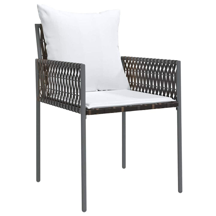 Have Spisebordssæt 5 pcs Brun og sort PE Rattan