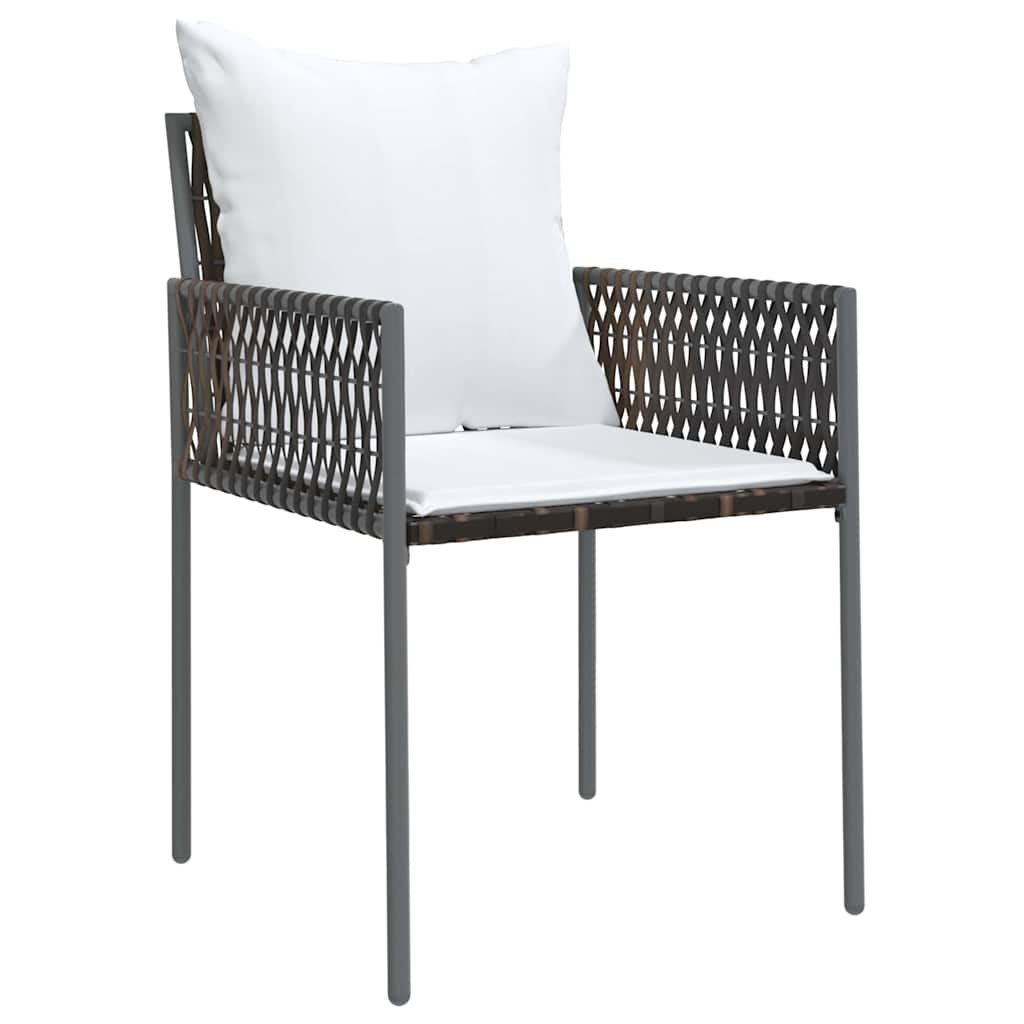 Have Spisebordssæt 9 pcs Brun og sort PE Rattan