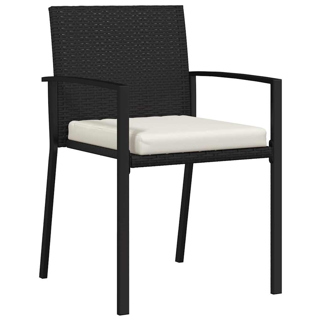 Have Spisebordssæt 7 pcs Sort Pulverlakeret stål