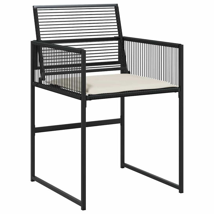 Have Spisebordssæt 5 stk. Sort polyrattan