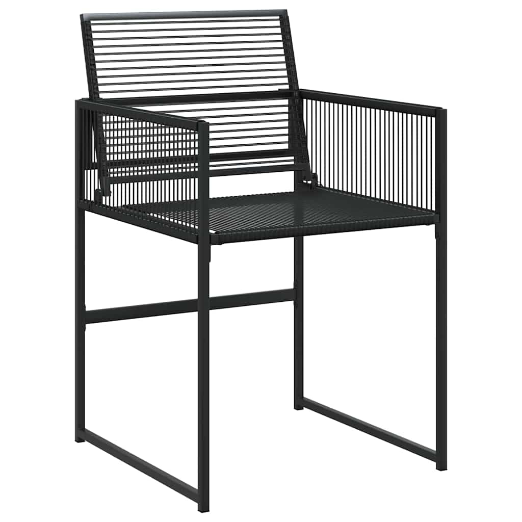 Have Spisebordssæt 5 stk. Sort polyrattan