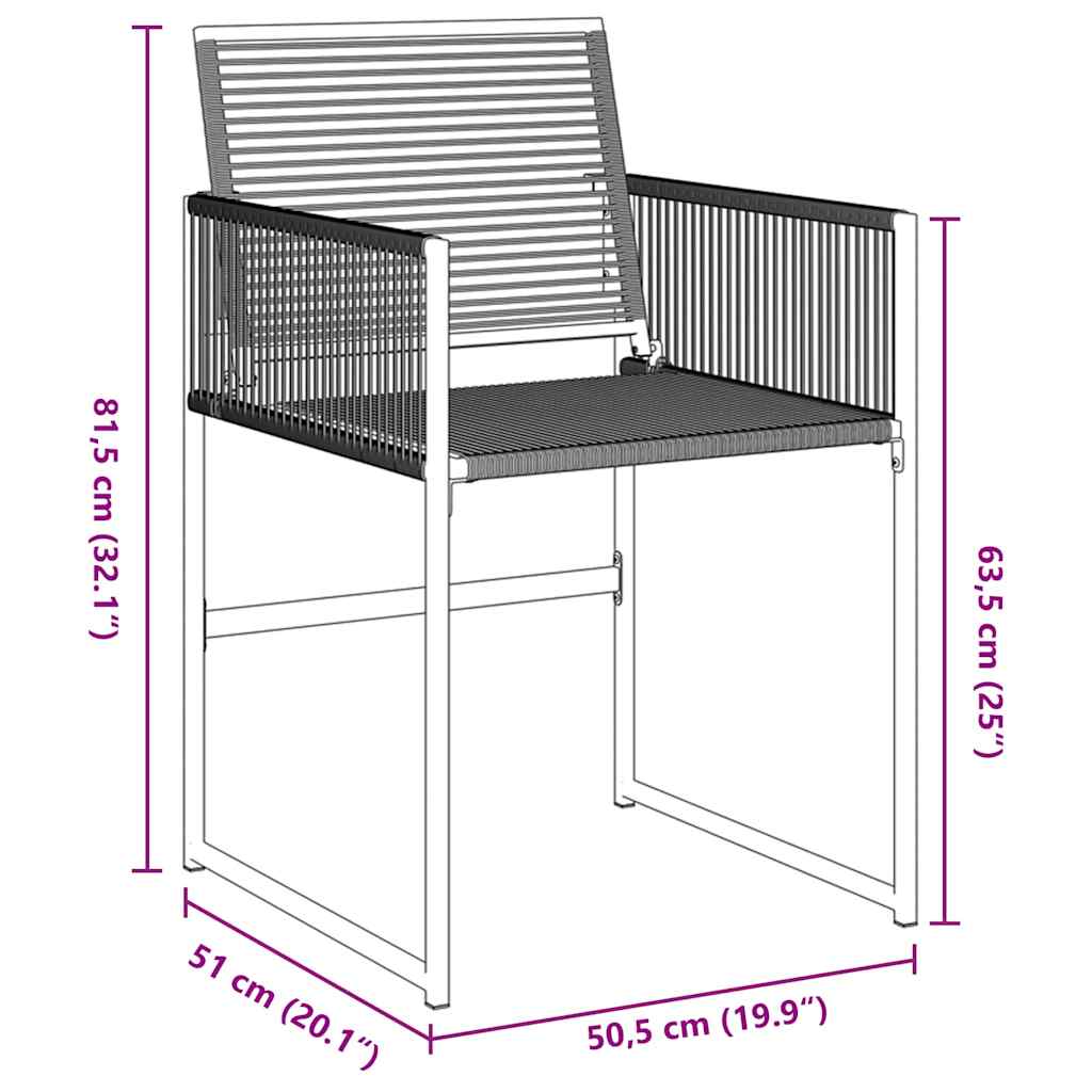 Have Spisebordssæt 5 stk. Sort polyrattan