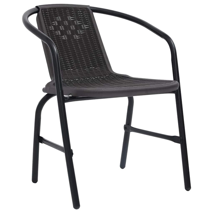 Have Spisebordssæt 5 pcs Sort Pulverlakeret stål