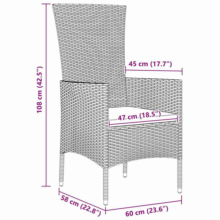 Have Spisebordssæt med pude 3 pcs Beige polyrattan