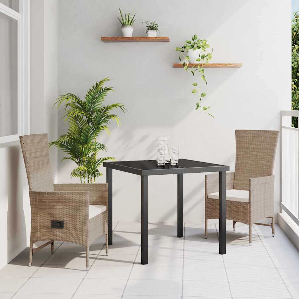 Have Spisebordssæt med pude 3 pcs Beige polyrattan