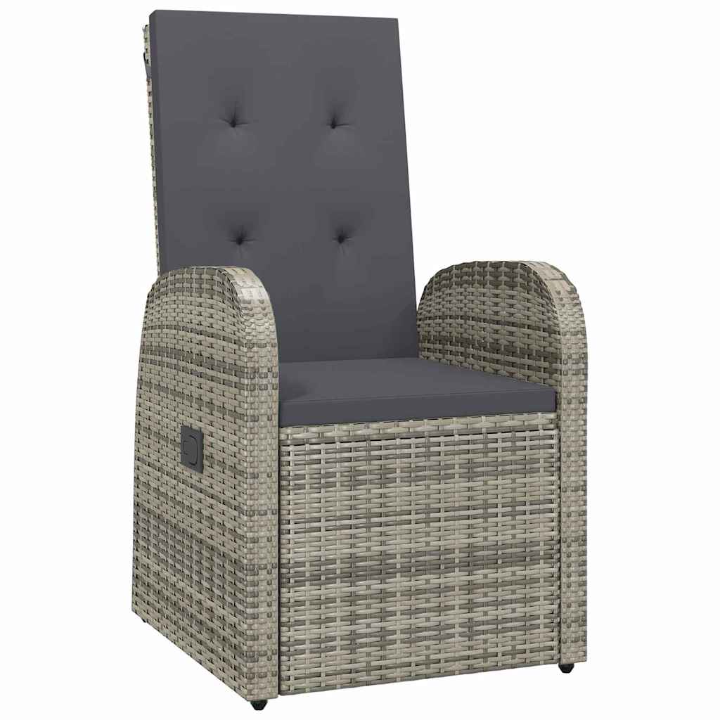 Have Spisebordssæt med pude 5 pcs Grå polyrattan