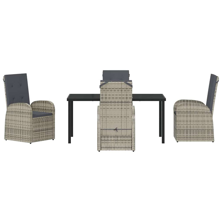 Have Spisebordssæt med pude 5 pcs Grå polyrattan