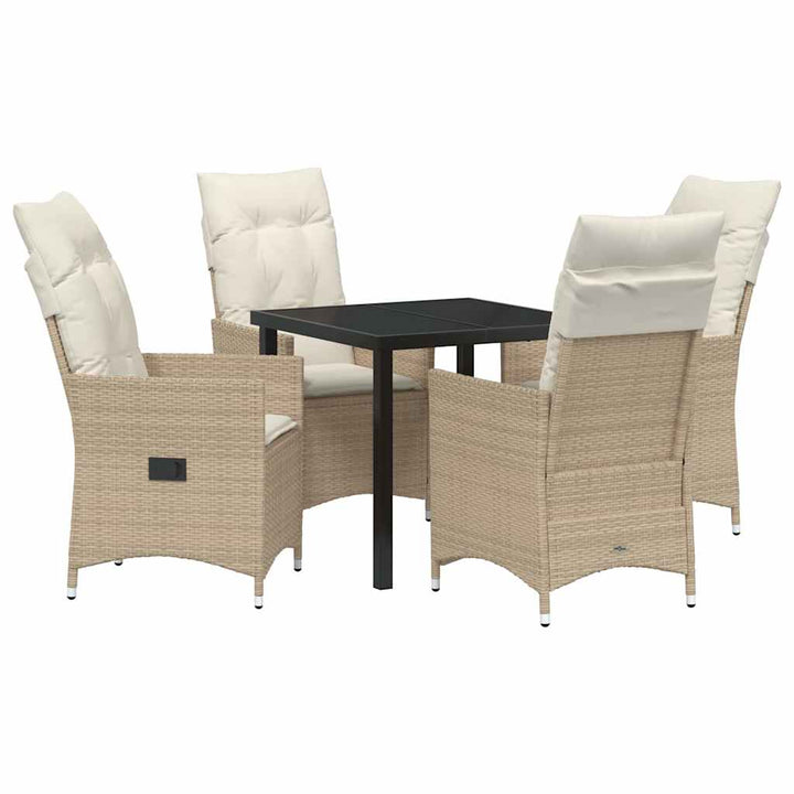 Have Spisebordssæt med pude 5 pcs Beige polyrattan