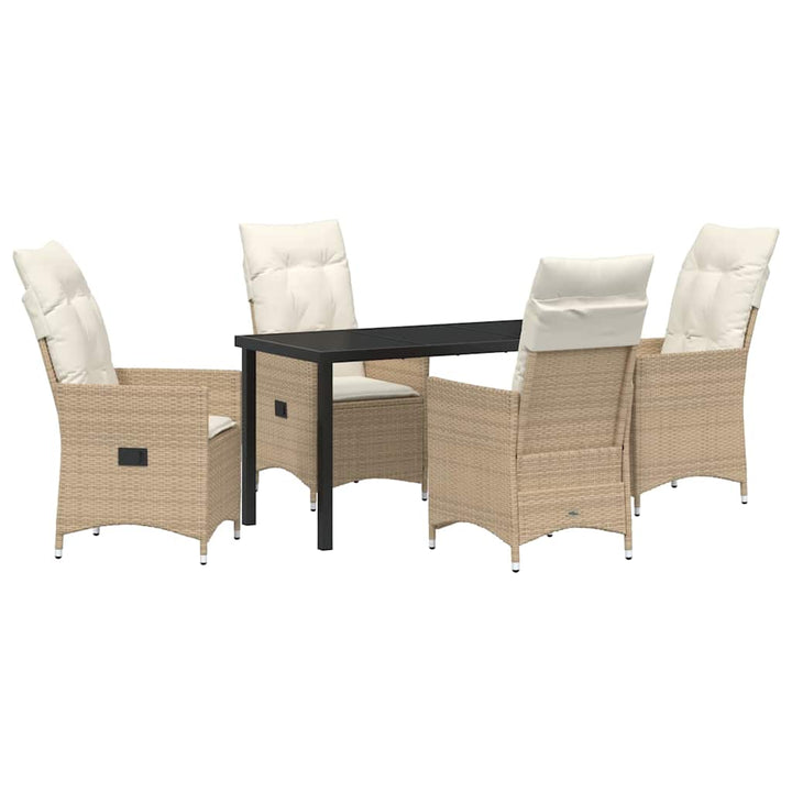 Have Spisebordssæt med pude 5 pcs Beige polyrattan