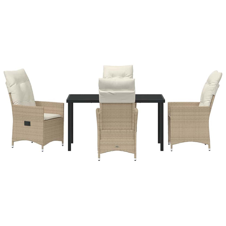 Have Spisebordssæt med pude 5 pcs Beige polyrattan