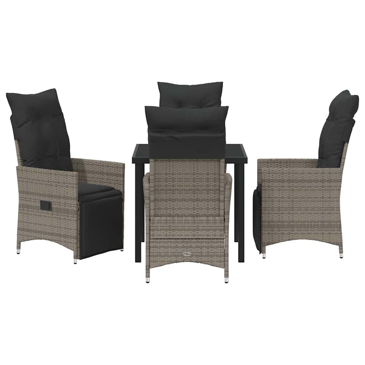 Have Spisebordssæt med pude 5 pcs Grå polyrattan