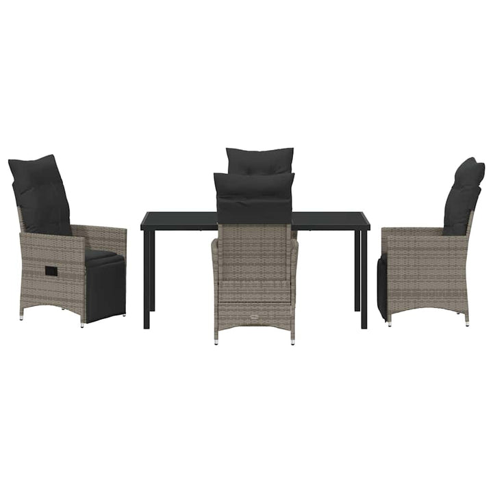 Have Spisebordssæt med pude 5 pcs Grå polyrattan