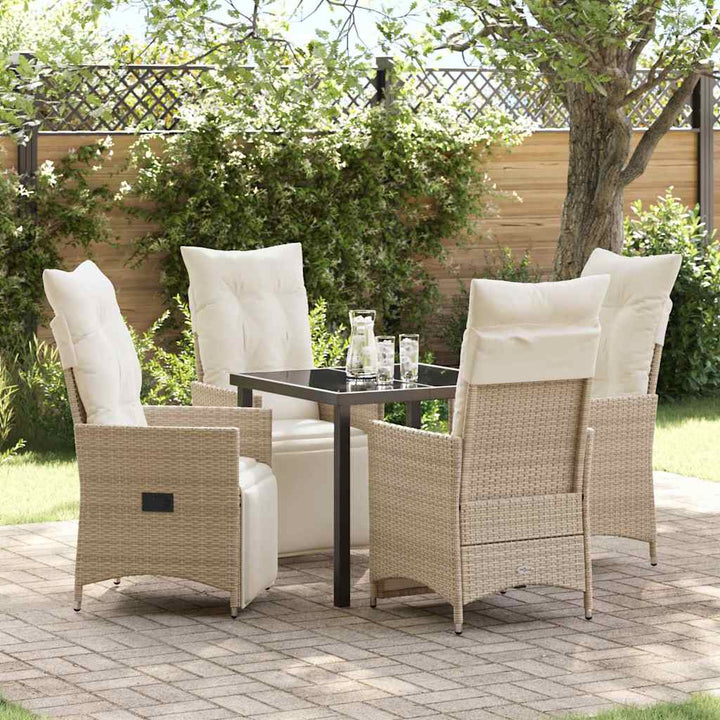 Have Spisebordssæt med pude 5 pcs Beige polyrattan