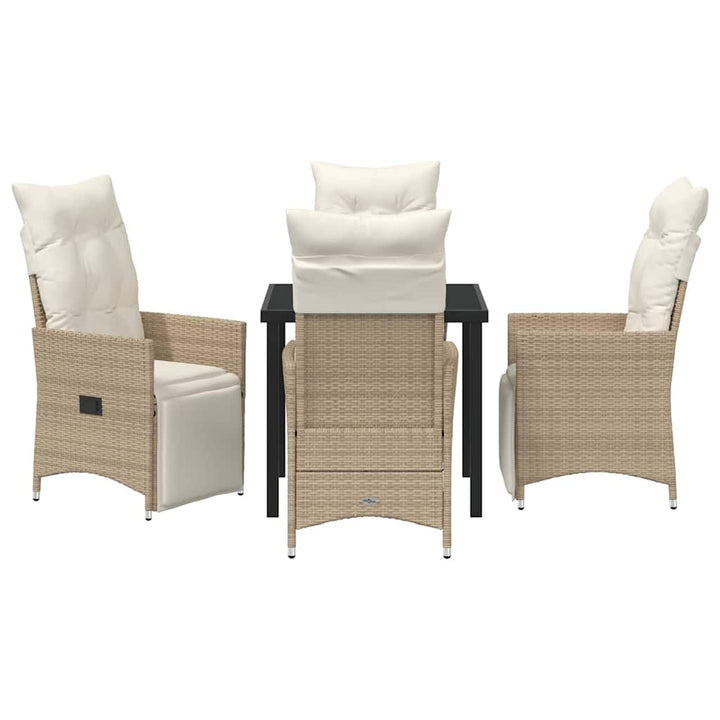 Have Spisebordssæt med pude 5 pcs Beige polyrattan
