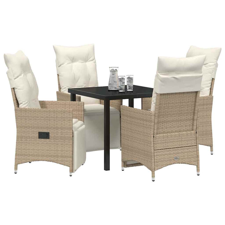 Have Spisebordssæt med pude 5 pcs Beige polyrattan