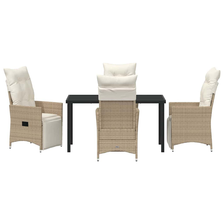 Have Spisebordssæt med pude 5 pcs Beige polyrattan