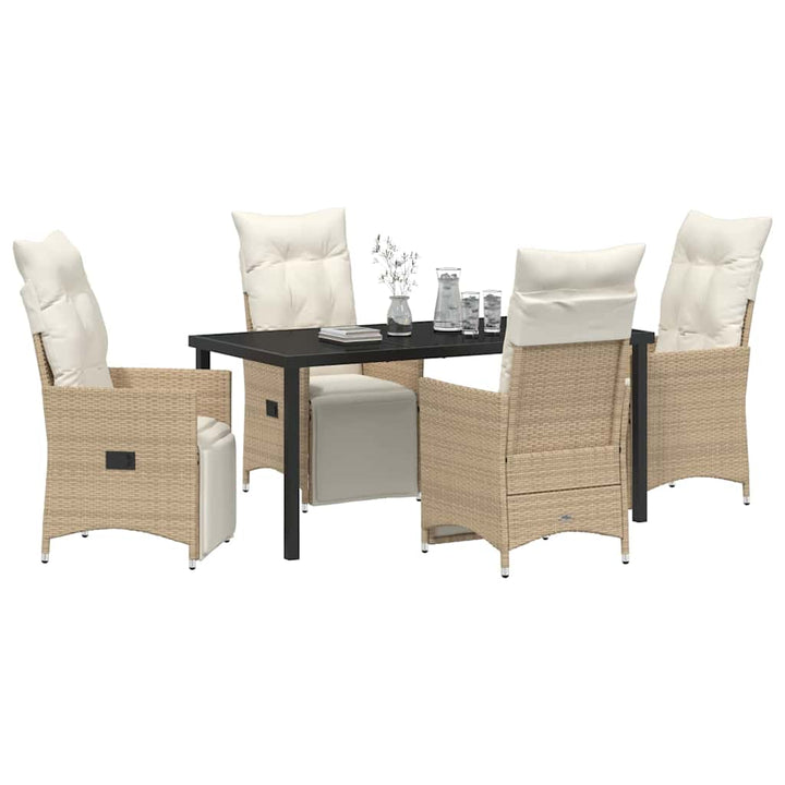 Have Spisebordssæt med pude 5 pcs Beige polyrattan