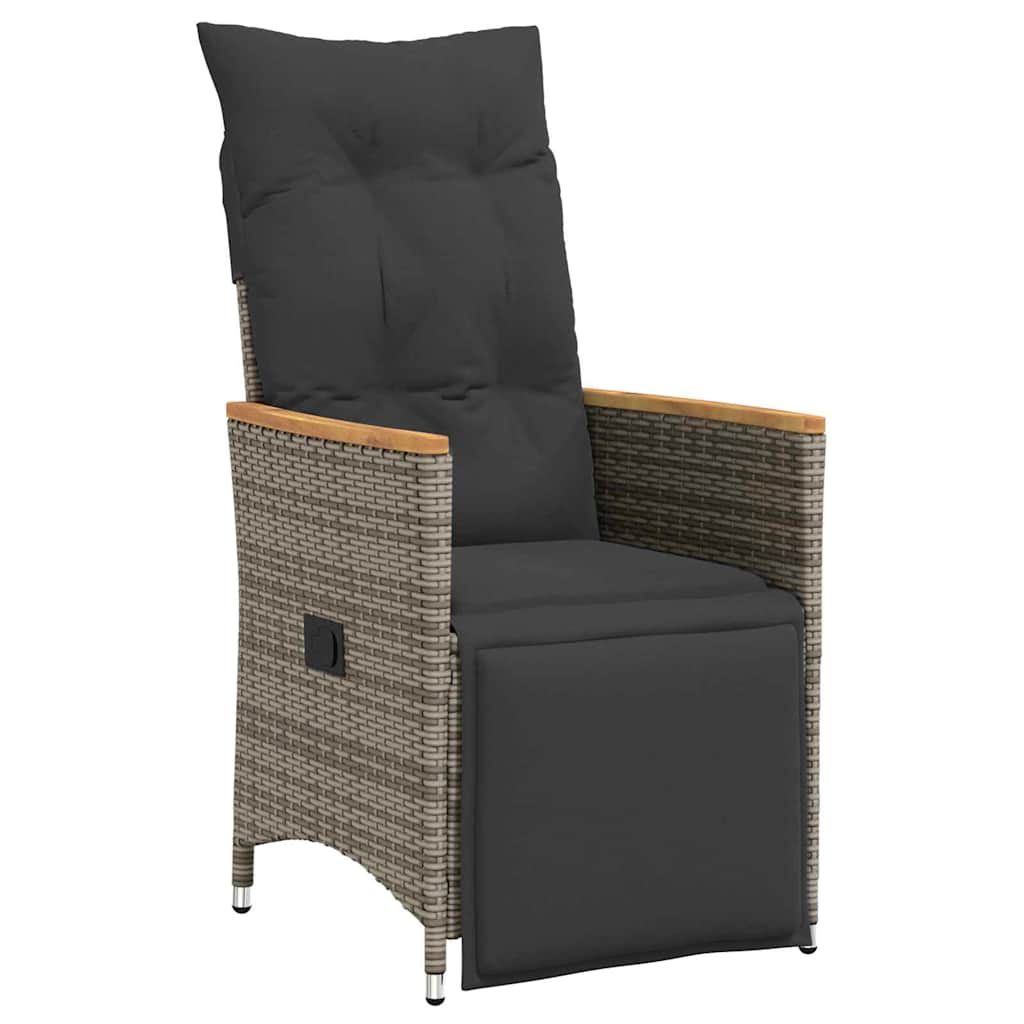 Have Spisebordssæt med pude 3 pcs Grå polyrattan