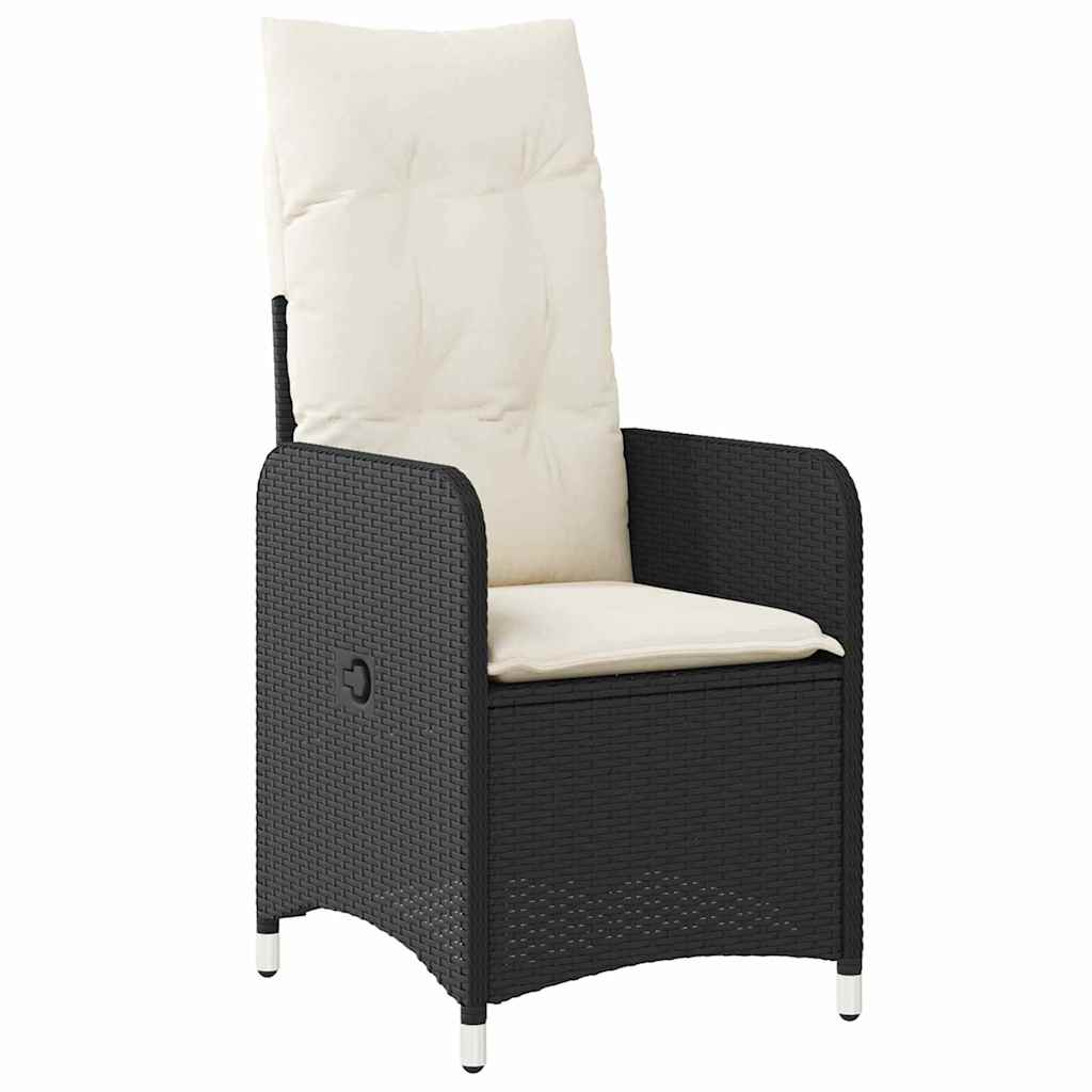 Have Spisebordssæt 3 stk. Sort polyrattan