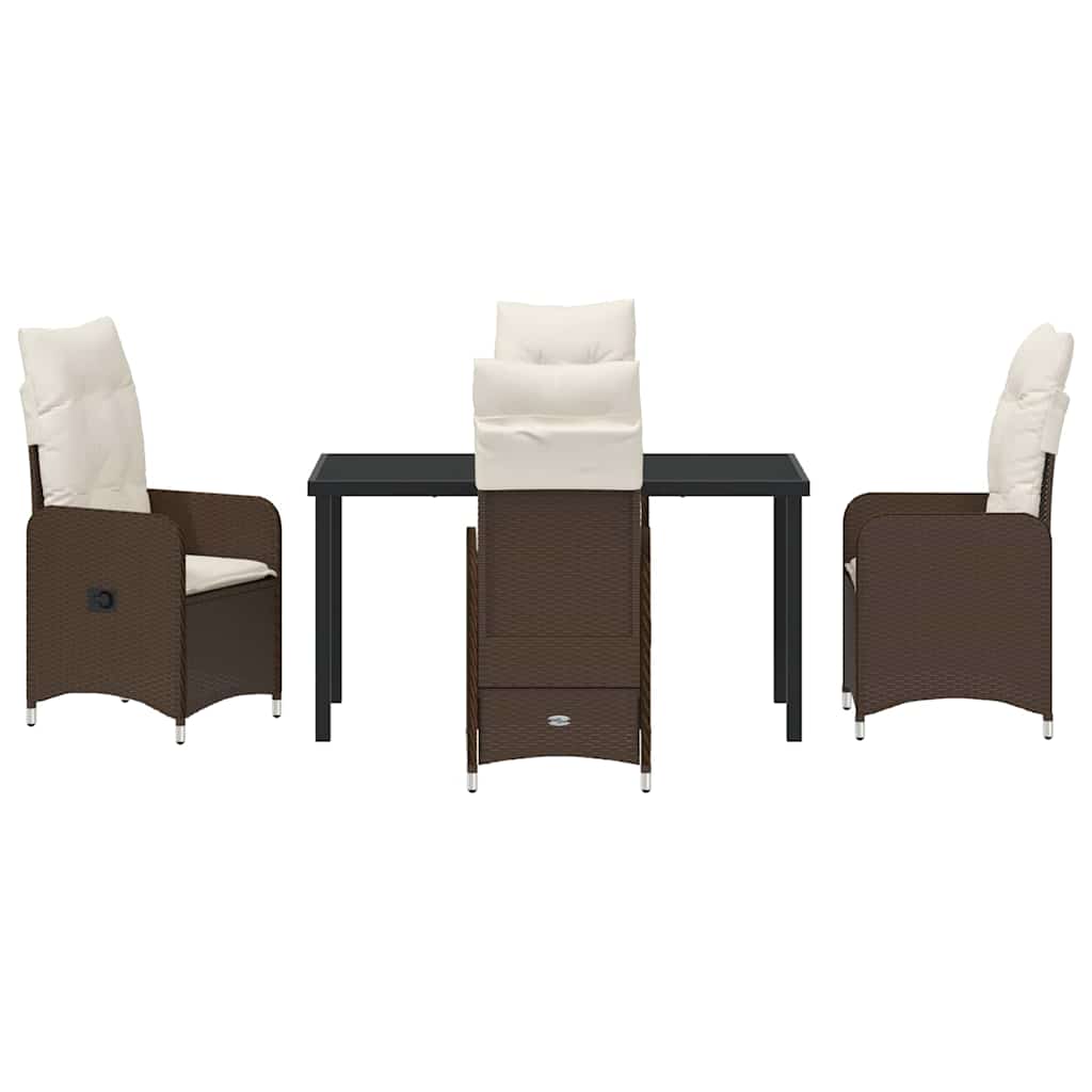 Have Spisebordssæt 5 stk. Brun polyrattan