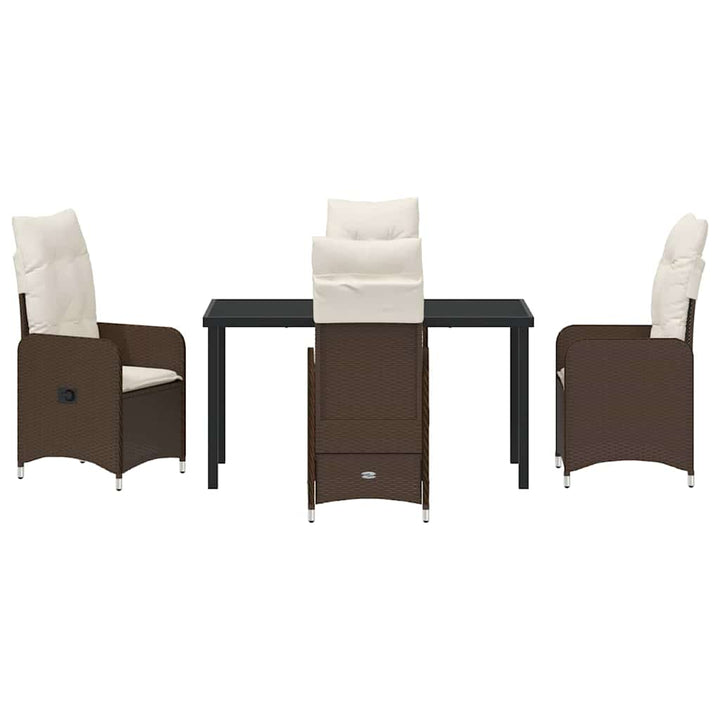 Have Spisebordssæt 5 stk. Brun polyrattan