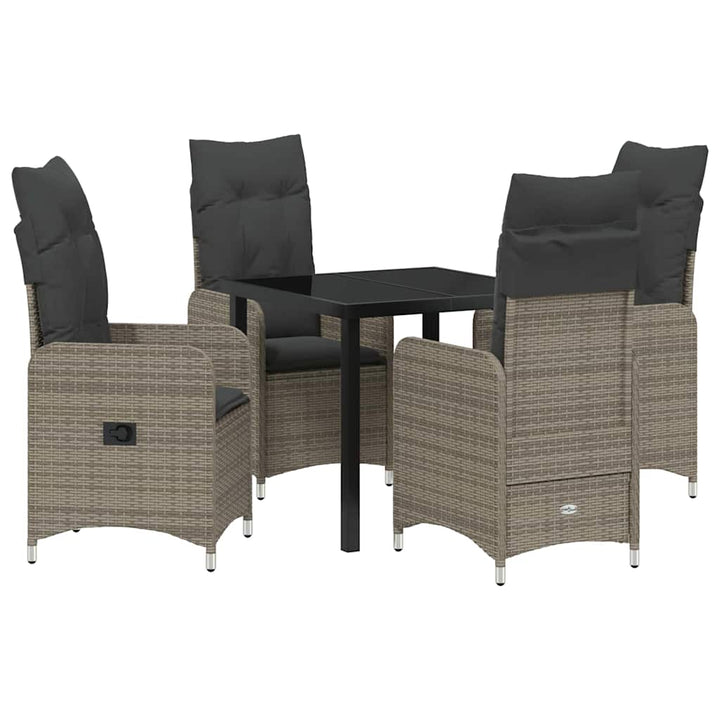 Have Spisebordssæt 5 stk. Grå polyrattan