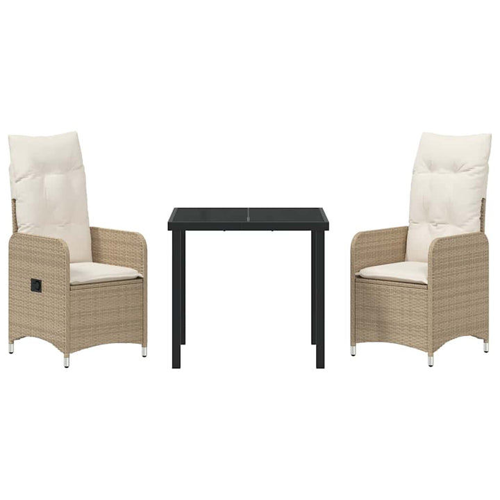 Have Spisebordssæt 3 stk. Beige polyrattan