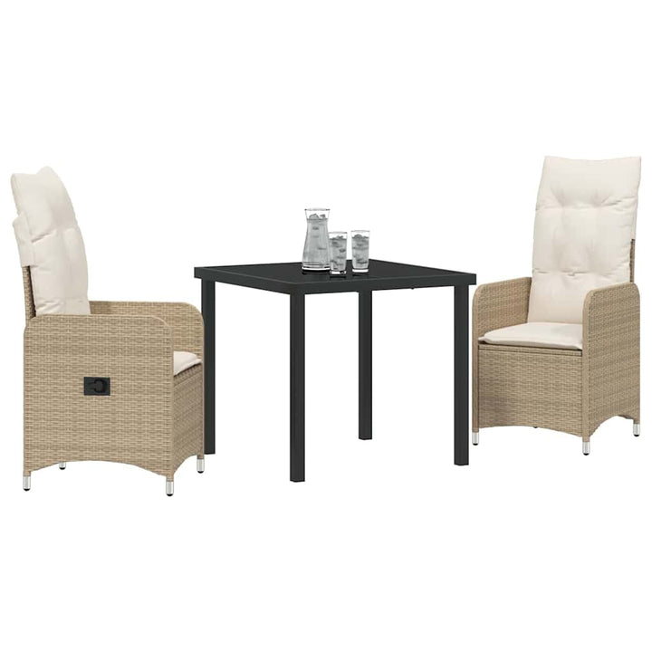 Have Spisebordssæt 3 stk. Beige polyrattan