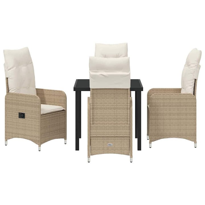 Have Spisebordssæt 5 stk. Beige polyrattan