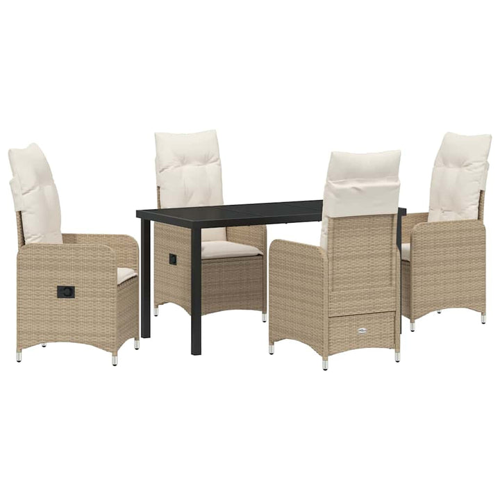 Have Spisebordssæt 5 stk. Beige polyrattan