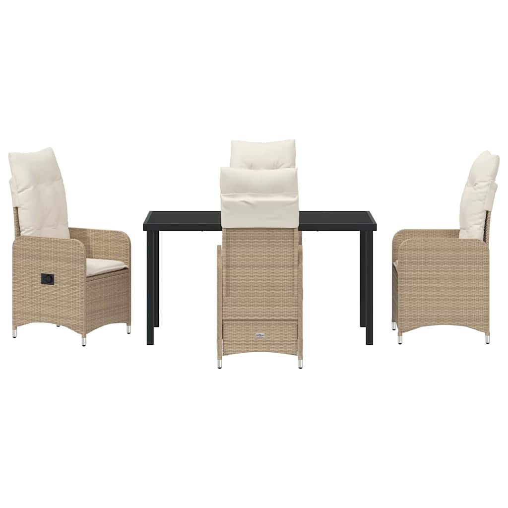 Have Spisebordssæt 5 stk. Beige polyrattan