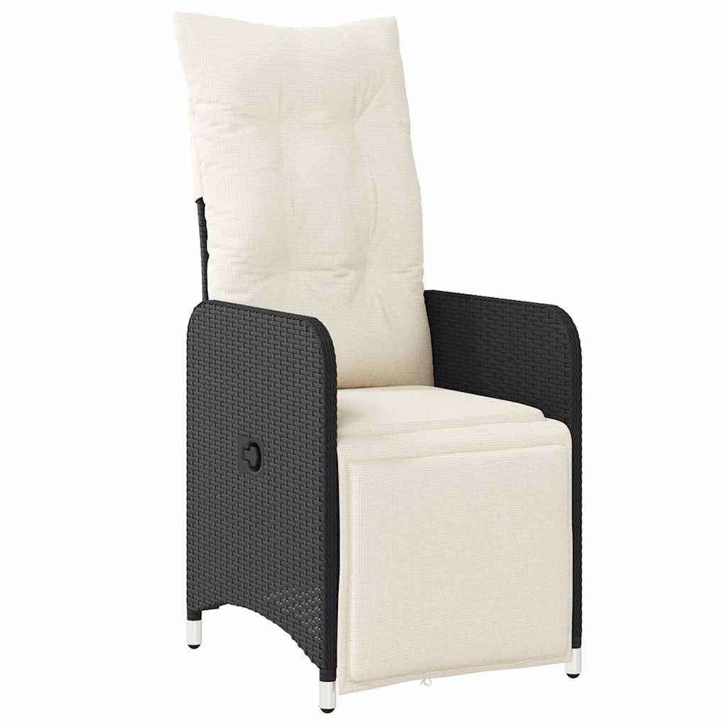 Have Spisebordssæt 3 stk. Sort polyrattan