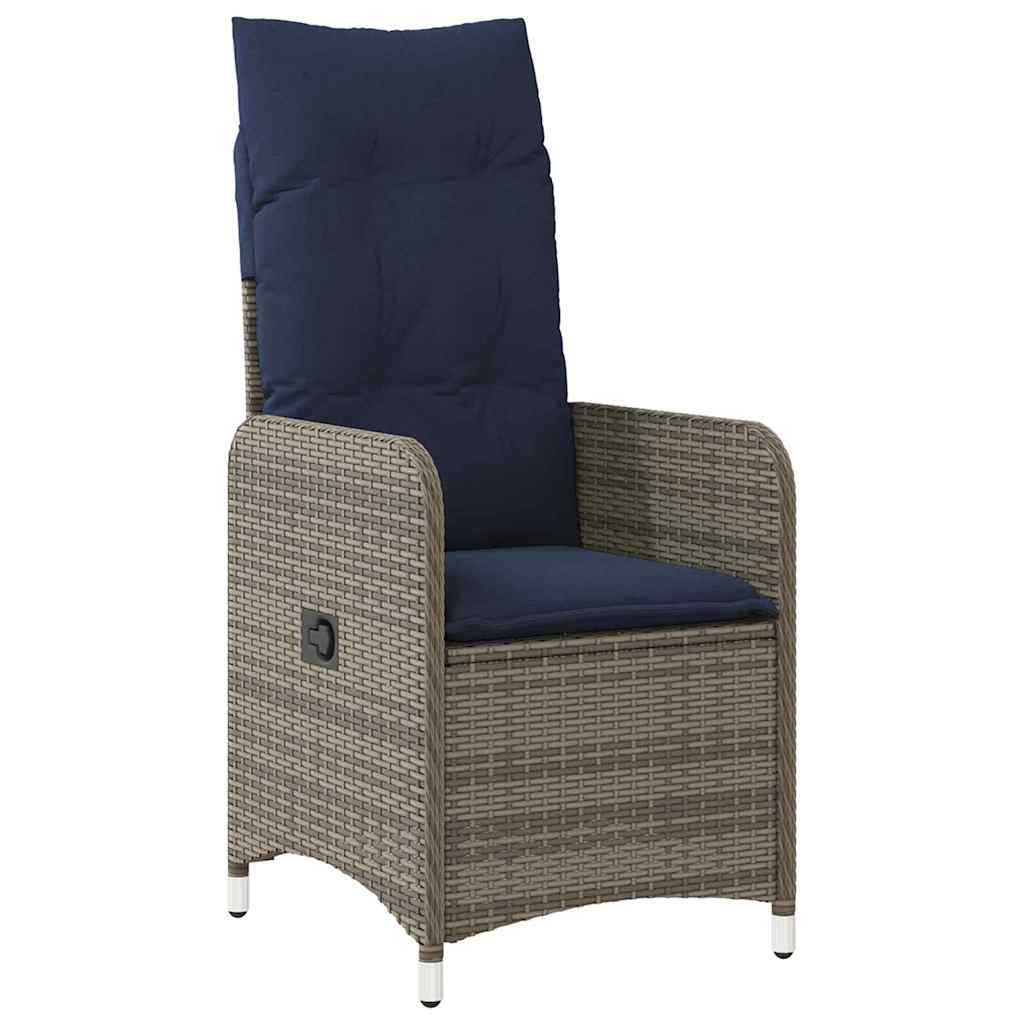Have Spisebordssæt 9 stk. Sort polyrattan