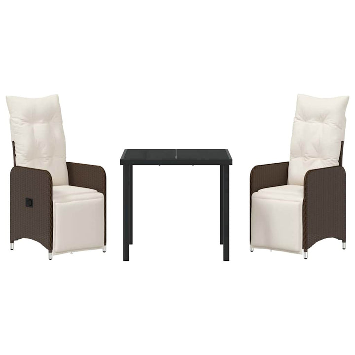 Have Spisebordssæt 3 stk. Brun polyrattan
