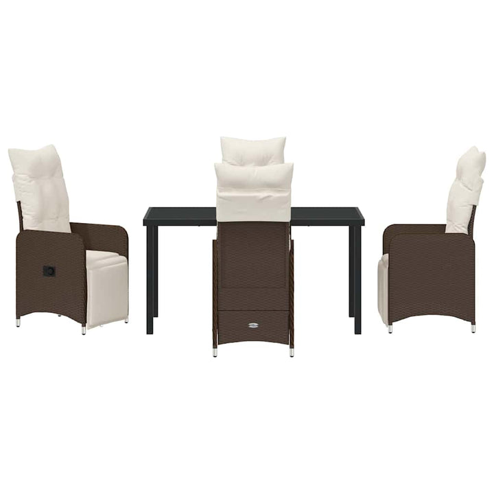 Have Spisebordssæt 5 stk. Brun polyrattan