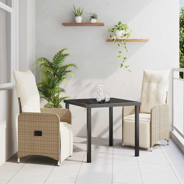 Have Spisebordssæt 3 stk. Beige polyrattan