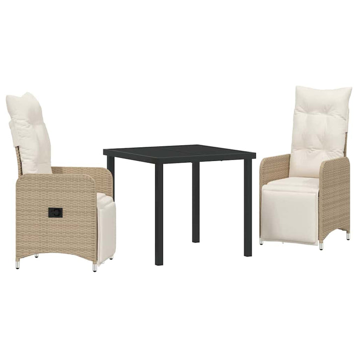 Have Spisebordssæt 3 stk. Beige polyrattan