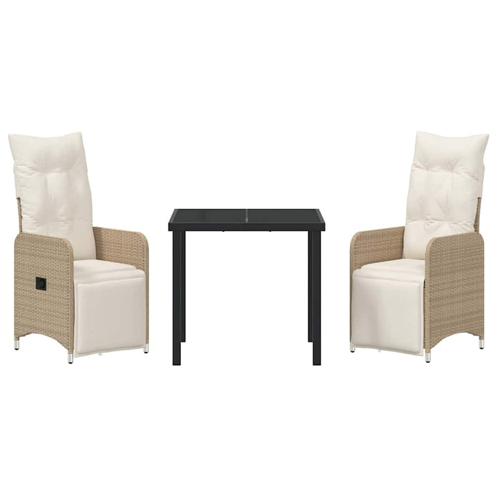 Have Spisebordssæt 3 stk. Beige polyrattan