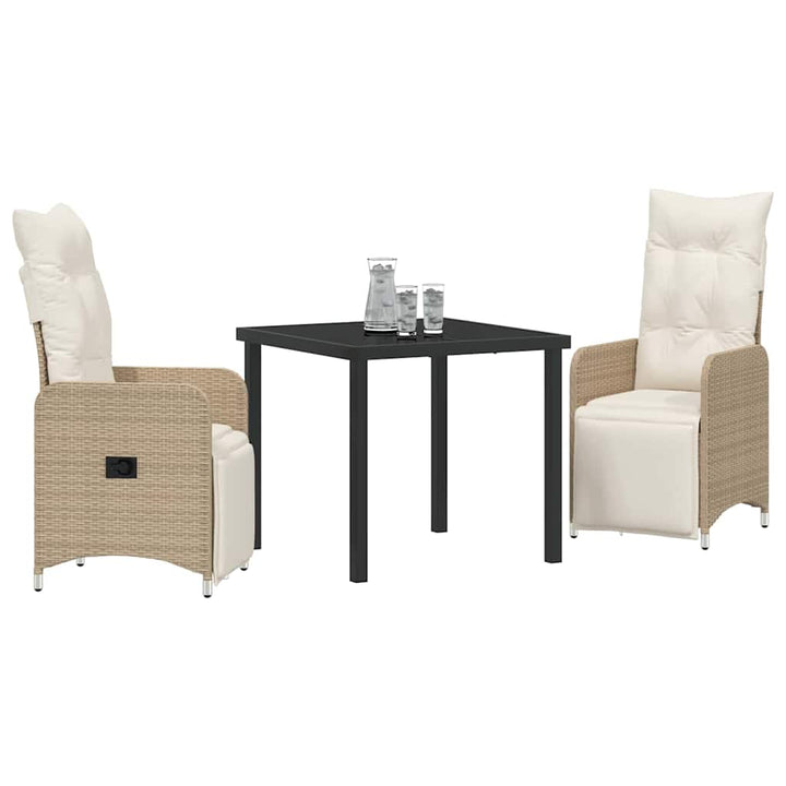 Have Spisebordssæt 3 stk. Beige polyrattan