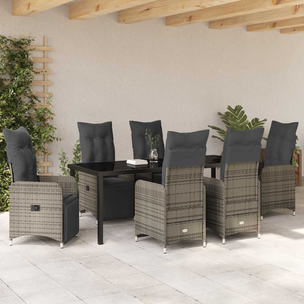 Have Spisebordssæt 7 stk. Beige polyrattan